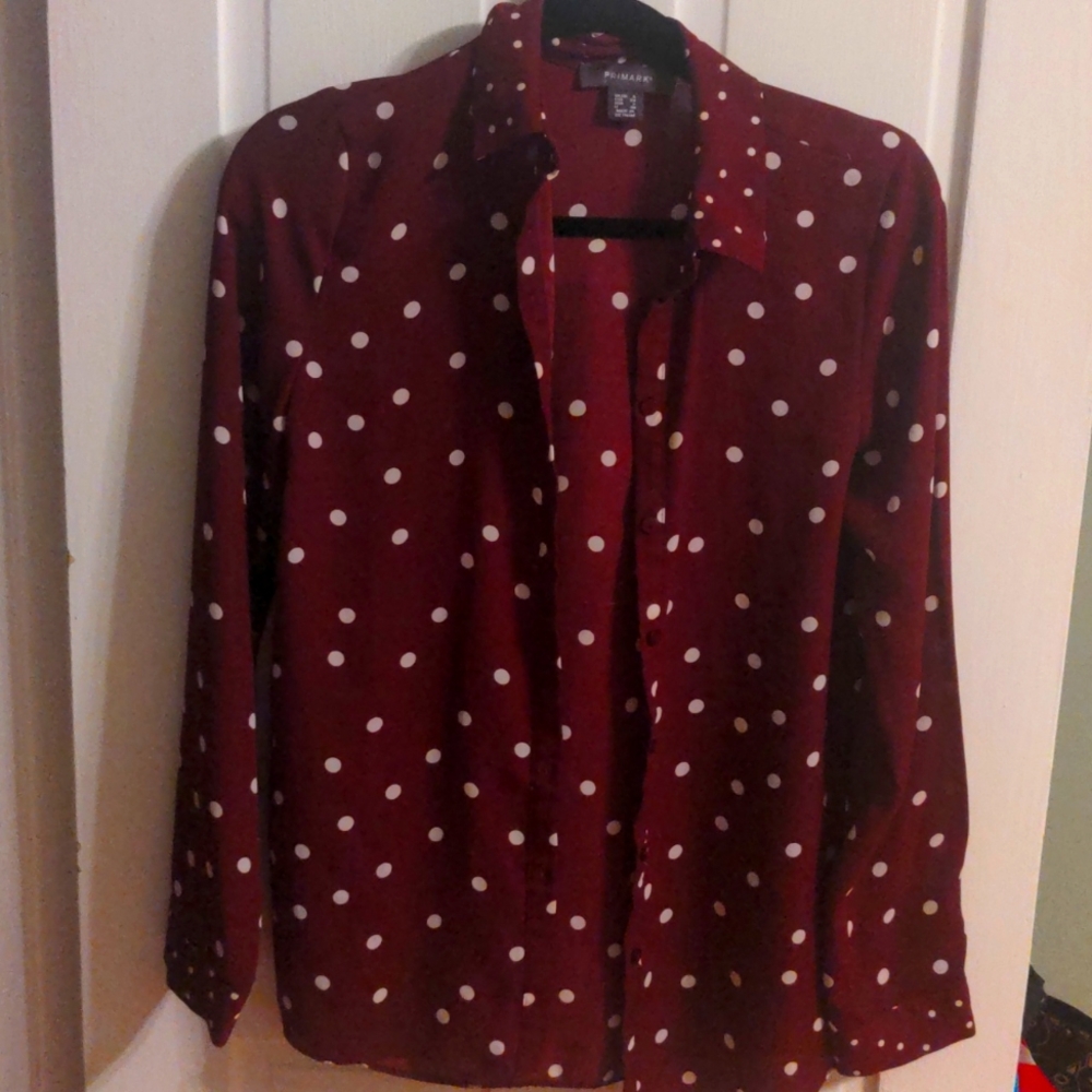 Button up Blouse Size 6 Primark